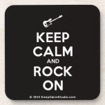 [Electric guitar] keep calm and rock on  Cork Coasters