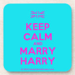 [UK Flag] keep calm and marry harry  Cork Coasters
