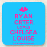 [Two hearts] ryan crter loves chelsea louise  Cork Coasters
