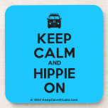 [Campervan] keep calm and hippie on  Cork Coasters