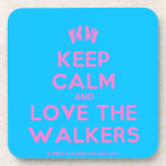 [Feet] keep calm and love the walkers  Cork Coasters