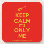 [Electric guitar] keep calm it's only me  Cork Coasters
