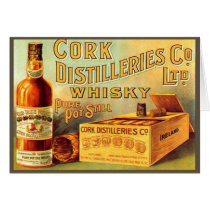 Cork Distilleries Whisky Vintage Ad Greeting Cards