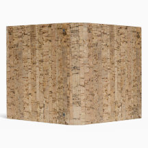 Cork-oak texture 3 ring binder