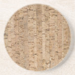 Cork-oak texture beverage coasters
