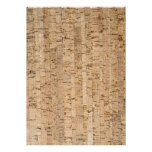 Cork-oak texture custom invitation