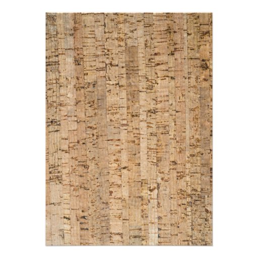 Cork-oak texture custom invitation