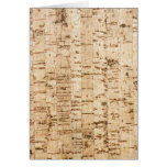 Cork-oak texture greeting cards