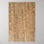Cork-oak texture poster
