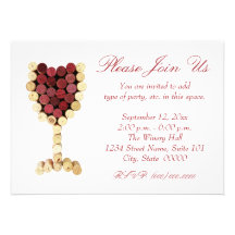 Cork Wine Glass Invitations