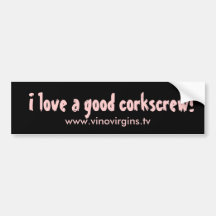 Corkscrew bumper sticker