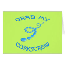 Corkscrew Frisbee Greeting Card