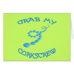 Corkscrew Frisbee Greeting Card