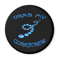 Corkscrew Frisbee Refrigerator Magnet