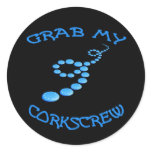Corkscrew Frisbee Round Stickers
