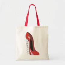 Corkscrew Red Stiletto Shoe Bags