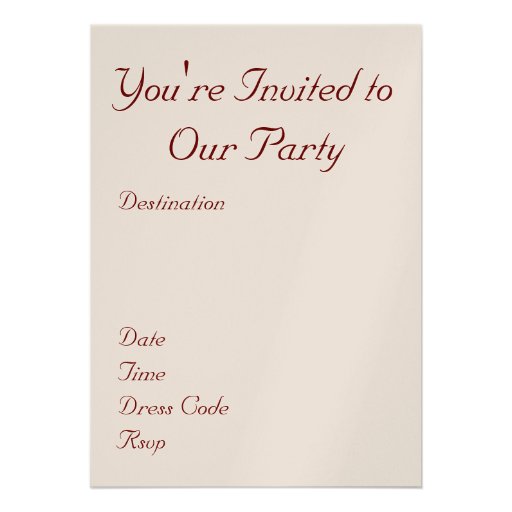 Corkscrew Stiletto and Champagne Flute Invitation