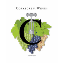 Corkscrew Wines t-shirts by CollierGraphica Corkscrew Wines t-shirts