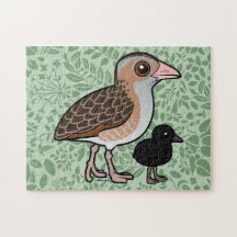 Corn Crake with baby Puzzles