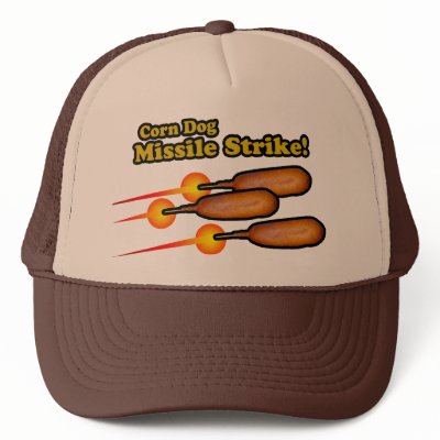 Corn Dog Missile Strike Mesh Hats by BoogieMonst