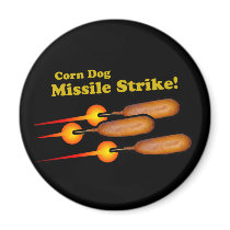 Corn Dog Missile Strike magnets by BoogieMonst Corn Dog Missile Strike magnets