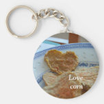 Corn heart key chains