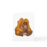 Corn-Jug-Playin' Orangutan Note Card