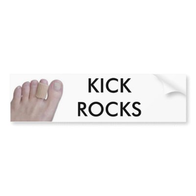 Corn-Pad-copy, KICK ROCKS Bumper Sticker by Jeminient