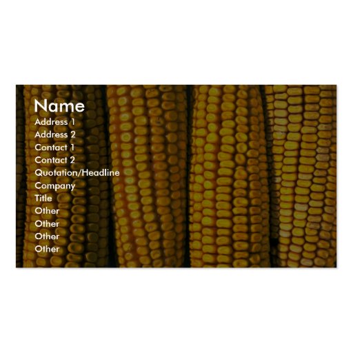 Corn texture business card template (front side)