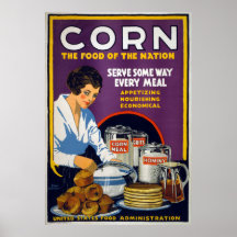Corn The Food of the Nation, 1918 Print