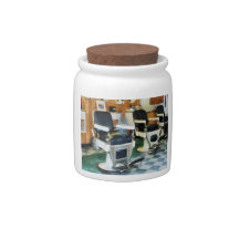 Corner Barber Shop Candy Jars