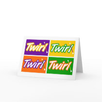 "CORNER BLOCKS TWIRL" Note Card
