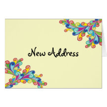 Corner Curls Change of Address Greeting Card