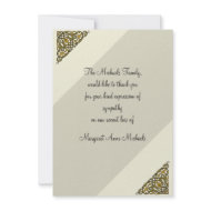 Corner Detail - Bereavement Thank You Notecard invitation