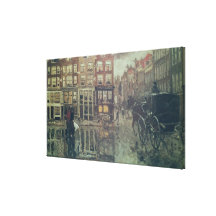 Corner of Leidsche Square, Amsterdam Stretched Canvas Print
