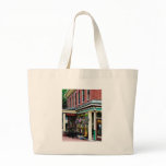 Corner Restaurant with Hanging Plants Canvas Bag