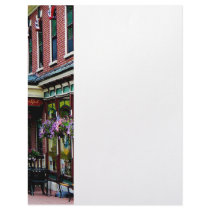 Corner Restaurant with Hanging Plants Personalized Letterhead