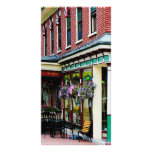 Corner Restaurant with Hanging Plants Photo Card Template