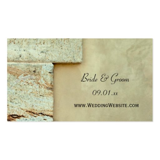 Cornerstones Wedding Website Card Business Card (front side)