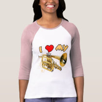 marching band t-shirt: I Love My Coronet