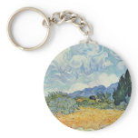 Cornfield With Cypresses By Vincent Van Gogh Keychains