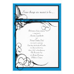 Cornflower Blue Floral Wedding Invitations