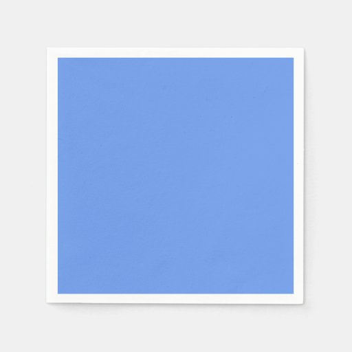 Cornflower Blue Solid Color Paper Napkin Zazzle