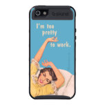 cornflower blue Too Pretty to work skinit case
