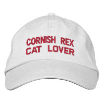 Cornish Rex Cat Breed Embroidered Hat