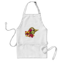 artsprojekt, thanksgiving, holiday, cooking, family, apron, cornicopia, vegetables, fruits, apples, pears, basket, grapes, squash, oranges, walnut, cubeb, goat, artichoke heart, Domestication, buckthorn berry, List of breeds of sheep, pieplant, skin, cruciferous vegetable, keratin, schizocarp, protein, pyxis, bone, pyxidium, ruminant, seedpod, artiodactyl, pseudocarp, Antilocapridae, accessory fruit, pronghorn, cardoon, Bovidae, Apron with custom graphic design