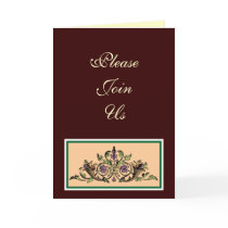 Cornucopia Custom Thanksgiving Folded Invitation Cards