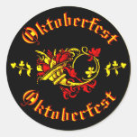 Cornucopia de Oktoberfest Etiqueta Redonda