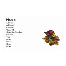 Cornucopia of abundant fruit business card