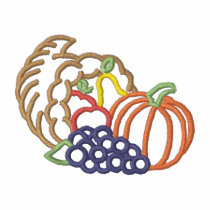Cornucopia Outline embroidered shirts by ZazzleEmbroidery Cornucopia Outline embroidered shirts